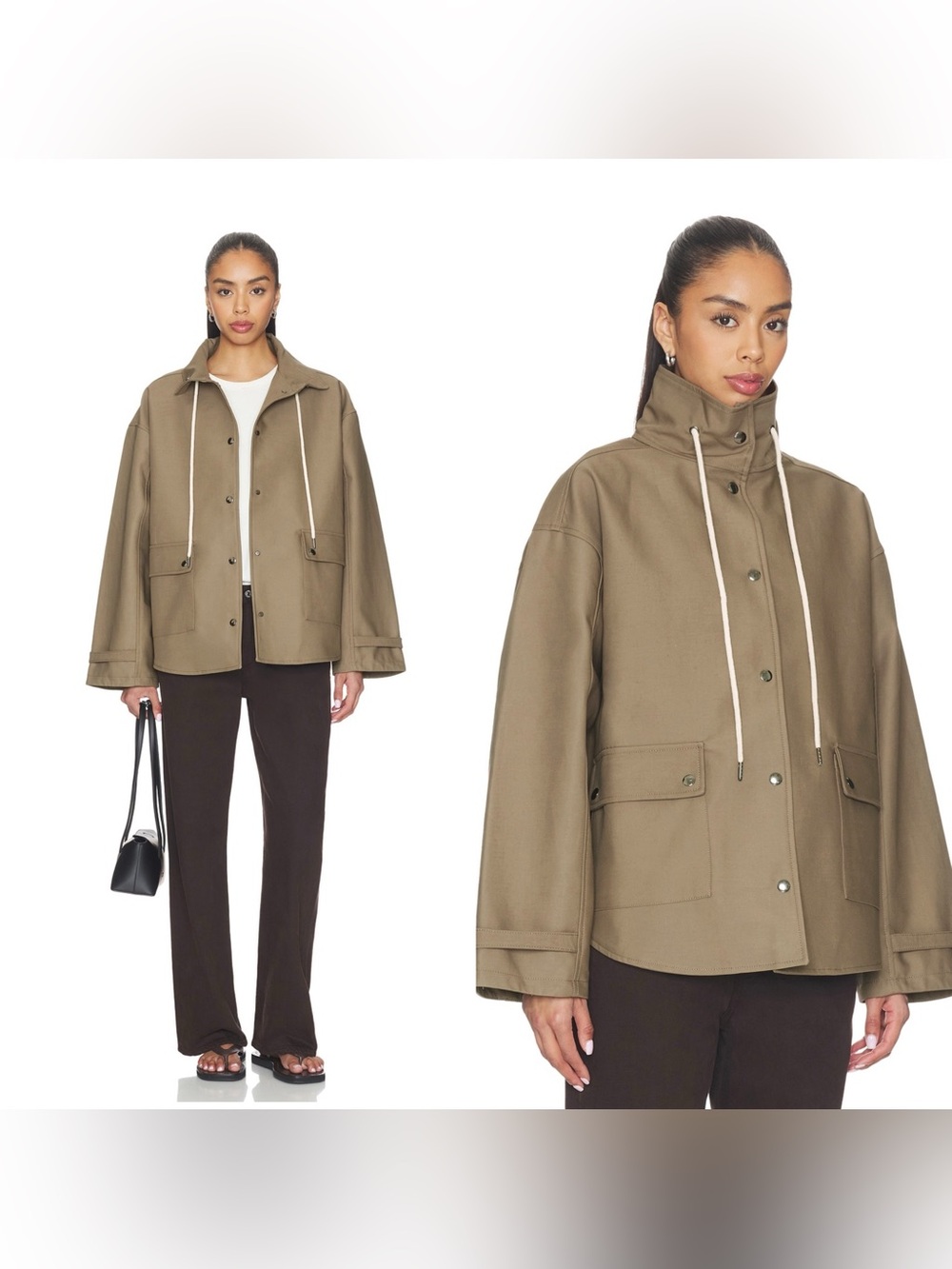 NWT EAVES Cara Utility jacket in “Walnut”
